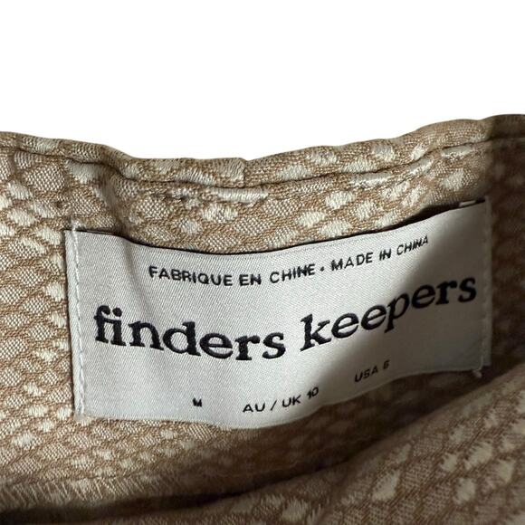 Finders Keepers Beige Snake Print A-Line Mini Skirt Size Medium - Picture 4 of 7